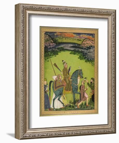 A Nobleman Hawking--Framed Art Print