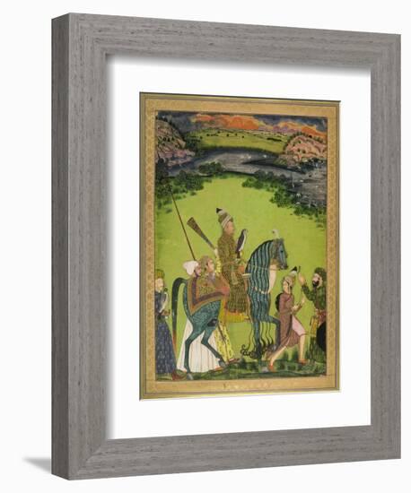 A Nobleman Hawking-null-Framed Art Print