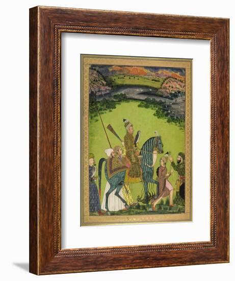 A Nobleman Hawking--Framed Art Print