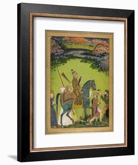 A Nobleman Hawking-null-Framed Art Print