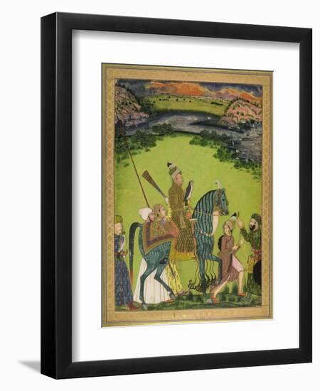 A Nobleman Hawking-null-Framed Art Print