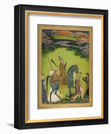 A Nobleman Hawking-null-Framed Art Print