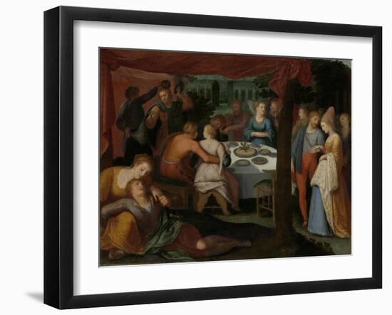 A Nocturnal Banquet, Otto Van Veen-Otto van Veen-Framed Art Print