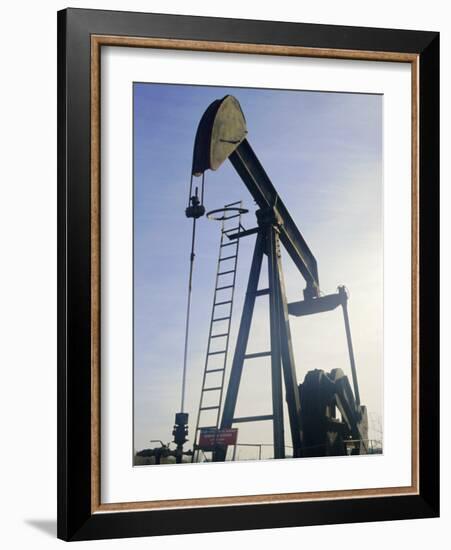 A Nodding Donkey Oil Pump, Texas, USA-Charles Bowman-Framed Photographic Print