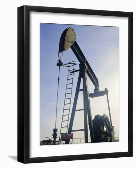 A Nodding Donkey Oil Pump, Texas, USA-Charles Bowman-Framed Photographic Print