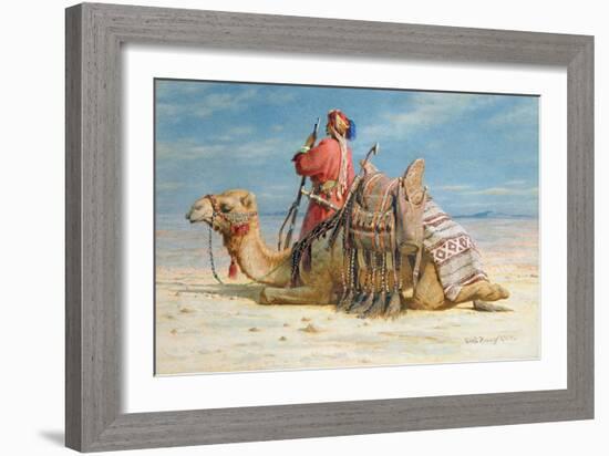 A Nomad and His Camel Resting in the Desert, 1874-Carl Haag-Framed Giclee Print