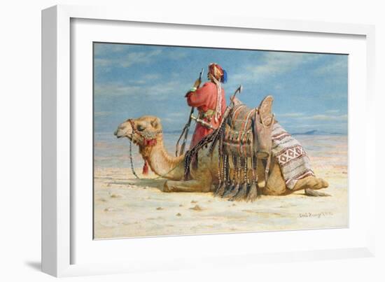 A Nomad and His Camel Resting in the Desert, 1874-Carl Haag-Framed Giclee Print