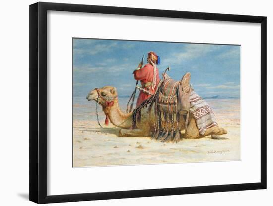 A Nomad and His Camel Resting in the Desert, 1874-Carl Haag-Framed Giclee Print