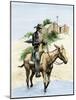 A Nomadic Preacher Riding on a Mule from Camp to Camp. Colour Engraving of the 19Th Century-null-Mounted Giclee Print