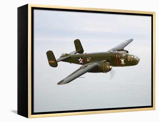 A North American B-25 Mitchell in Flight-Stocktrek Images-Framed Premier Image Canvas