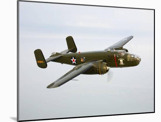 A North American B-25 Mitchell in Flight-Stocktrek Images-Mounted Photographic Print