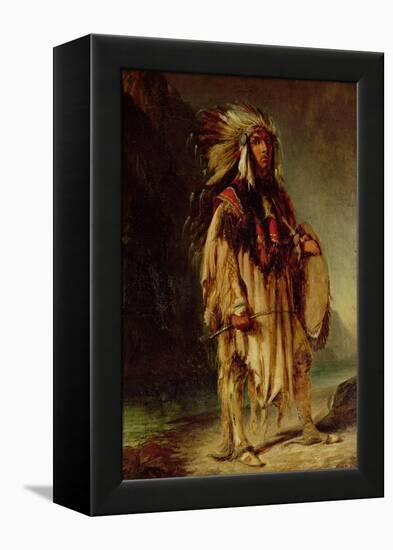 A North American Indian in an Extensive Landscape, 1842-William John Huggins-Framed Premier Image Canvas