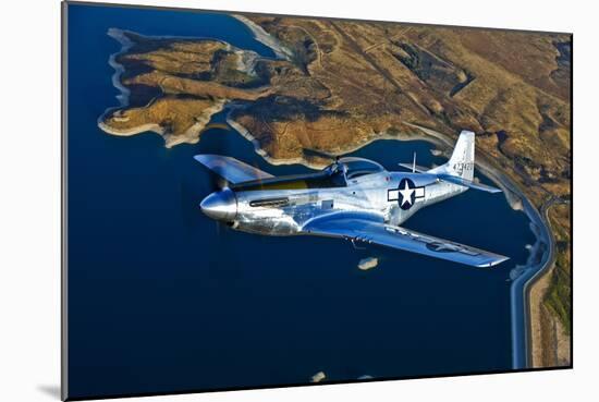 A North American P-51D Mustang Flying Near Chino, California-null-Mounted Photographic Print