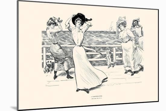 A Northeaster-Charles Dana Gibson-Mounted Art Print