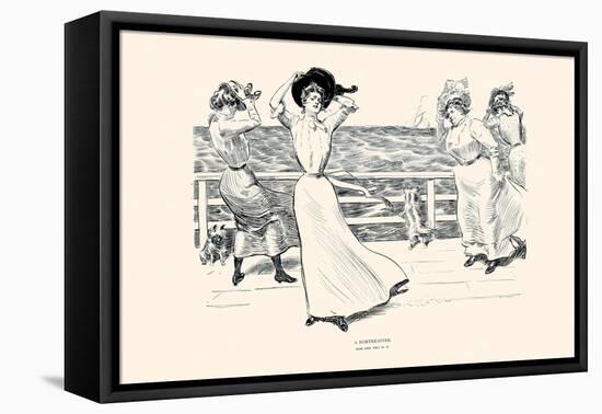 A Northeaster-Charles Dana Gibson-Framed Stretched Canvas