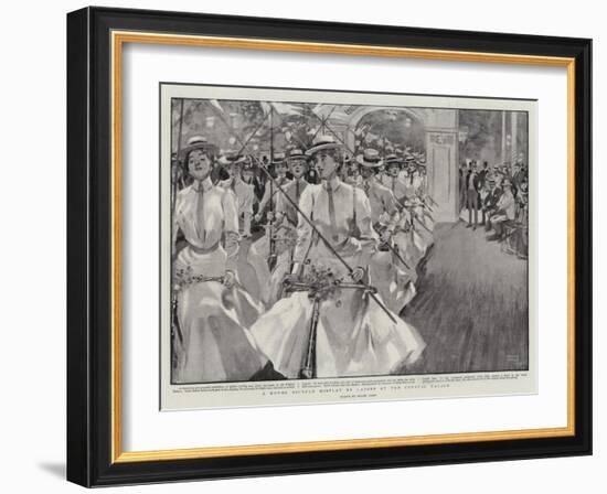 A Novel Bicycle Display by Ladies at the Crystal Palace-Frank Craig-Framed Giclee Print