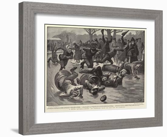 A Novel Entertainment an Obstacle Race on the Ice at Hamburg-Gordon Frederick Browne-Framed Giclee Print