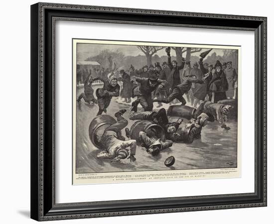 A Novel Entertainment an Obstacle Race on the Ice at Hamburg-Gordon Frederick Browne-Framed Giclee Print