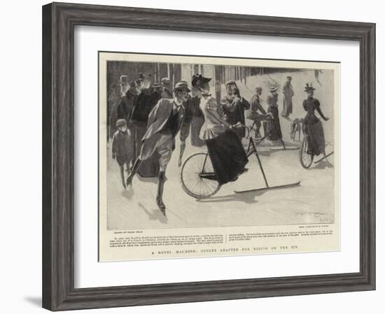 A Novel Machine, Cycles Adapted for Riding on the Ice-Frank Craig-Framed Giclee Print