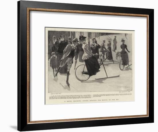 A Novel Machine, Cycles Adapted for Riding on the Ice-Frank Craig-Framed Giclee Print