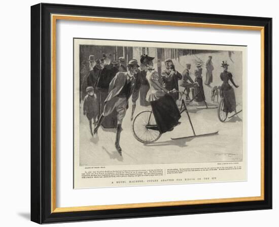 A Novel Machine, Cycles Adapted for Riding on the Ice-Frank Craig-Framed Giclee Print