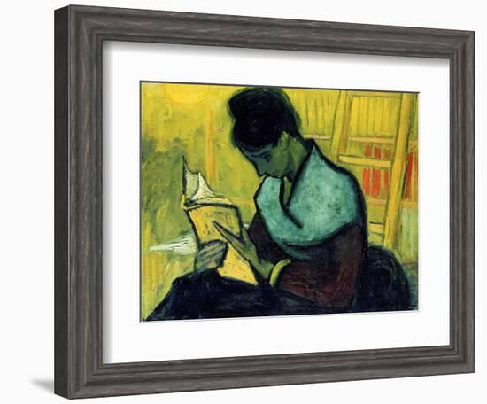 A Novel Reader-Vincent van Gogh-Framed Giclee Print