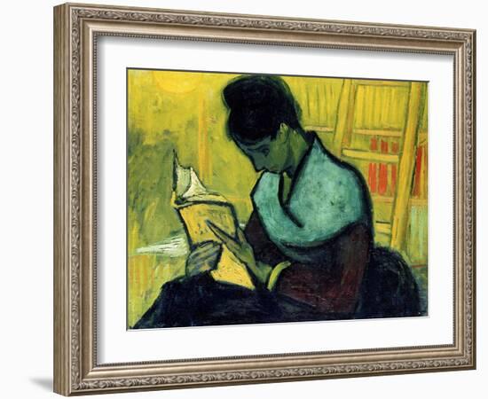 A Novel Reader-Vincent van Gogh-Framed Giclee Print