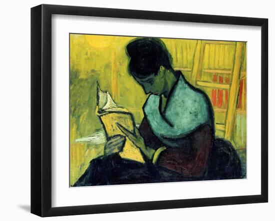 A Novel Reader-Vincent van Gogh-Framed Giclee Print