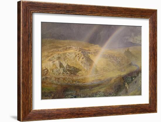 A November Rainbow, Dolwyddelan Valley, November 11 1866, 1 P.M. 1866, 1866-Alfred William Hunt-Framed Giclee Print