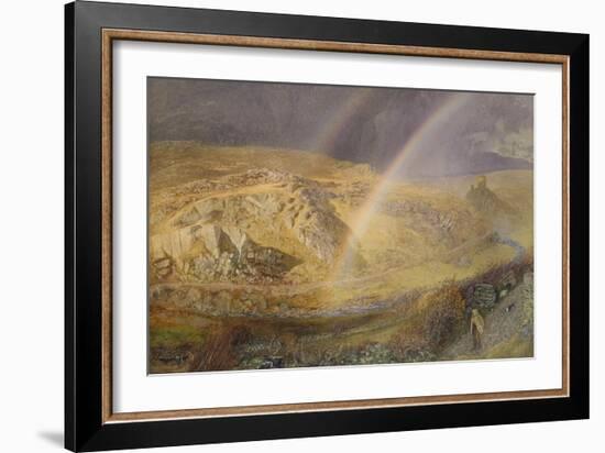 A November Rainbow, Dolwyddelan Valley, November 11 1866, 1 P.M. 1866, 1866-Alfred William Hunt-Framed Giclee Print