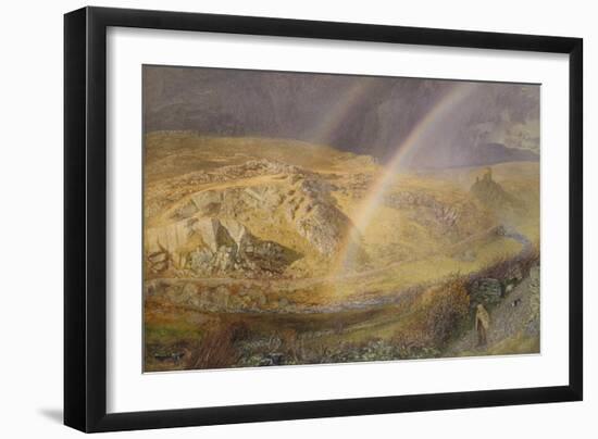 A November Rainbow, Dolwyddelan Valley, November 11 1866, 1 P.M. 1866, 1866-Alfred William Hunt-Framed Giclee Print