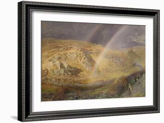 A November Rainbow, Dolwyddelan Valley, November 11 1866, 1 P.M. 1866, 1866-Alfred William Hunt-Framed Giclee Print