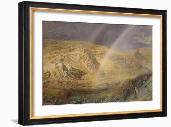 A November Rainbow, Dolwyddelan Valley, November 11 1866, 1 P.M. 1866, 1866-Alfred William Hunt-Framed Giclee Print