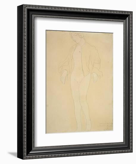 A Nude Female Dancer-Auguste Rodin-Framed Giclee Print