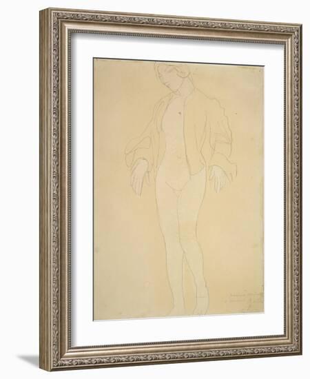 A Nude Female Dancer-Auguste Rodin-Framed Giclee Print