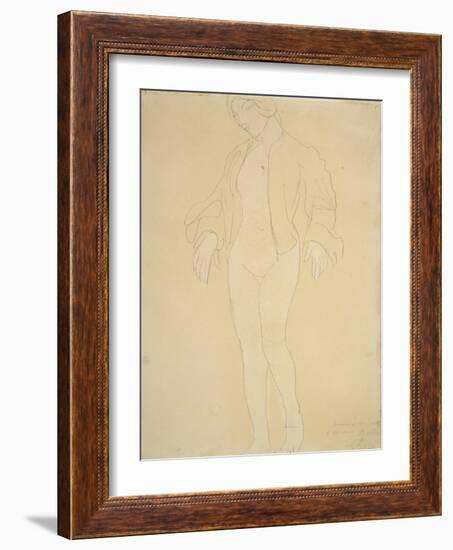 A Nude Female Dancer-Auguste Rodin-Framed Giclee Print