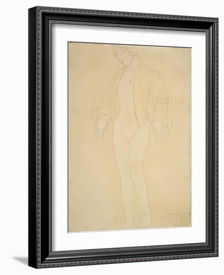 A Nude Female Dancer-Auguste Rodin-Framed Giclee Print