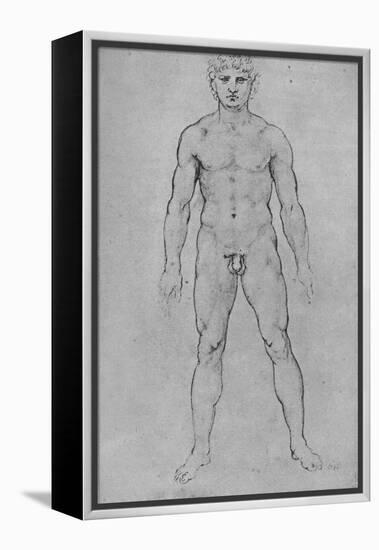 'A Nude Man seen from the Front', c1480 (1945)-Leonardo Da Vinci-Framed Premier Image Canvas