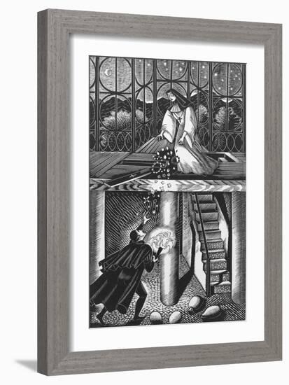 A Nun Throwing Away the Rich Jew's Jewellery-Eric Ravilious-Framed Giclee Print