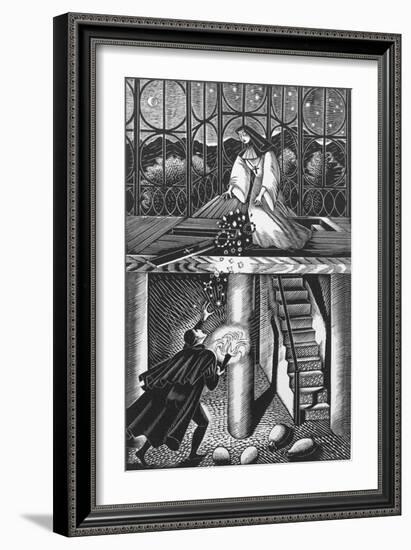 A Nun Throwing Away the Rich Jew's Jewellery-Eric Ravilious-Framed Giclee Print