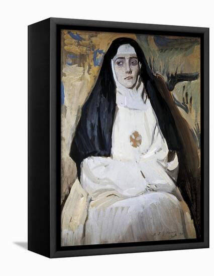 A Nun-Joaquín Sorolla y Bastida-Framed Stretched Canvas