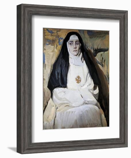 A Nun-Joaquín Sorolla y Bastida-Framed Art Print