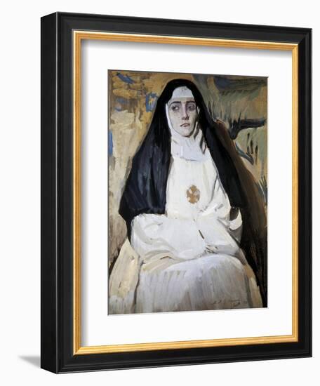 A Nun-Joaquín Sorolla y Bastida-Framed Art Print