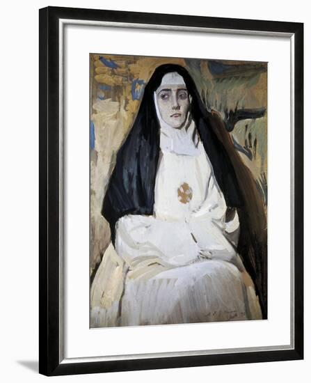 A Nun-Joaquín Sorolla y Bastida-Framed Art Print