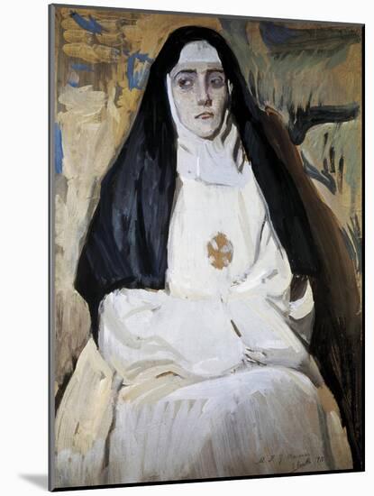 A Nun-Joaquín Sorolla y Bastida-Mounted Art Print