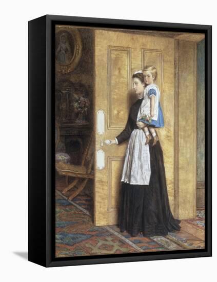 A Nurse with her Charge, 1870-George Goodwin Kilburne-Framed Premier Image Canvas