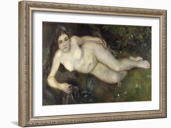 A Nymph by a Stream, 1869-1870-Pierre-Auguste Renoir-Framed Giclee Print