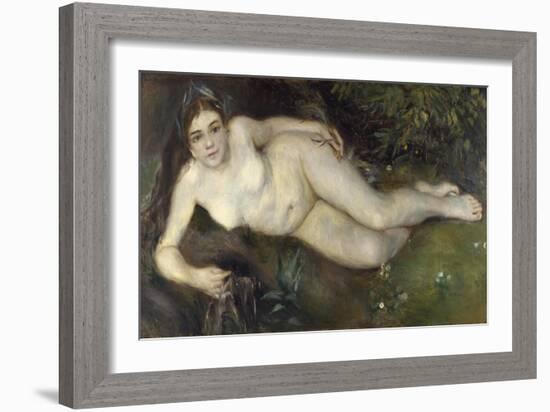 A Nymph by a Stream, 1869-1870-Pierre-Auguste Renoir-Framed Giclee Print