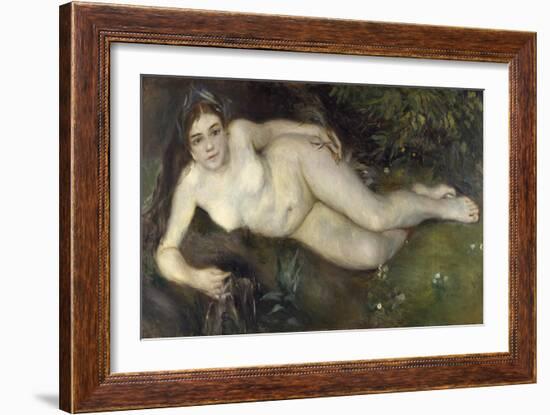 A Nymph by a Stream, 1869-1870-Pierre-Auguste Renoir-Framed Giclee Print