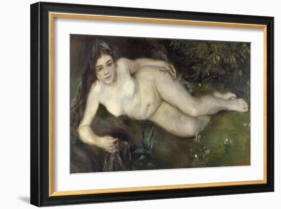 A Nymph by a Stream, 1869-1870-Pierre-Auguste Renoir-Framed Giclee Print